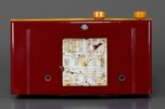 Garod 1B55L &rsquo;Drop-Handle&rsquo; Radio in Maroon + Yellow Catalin